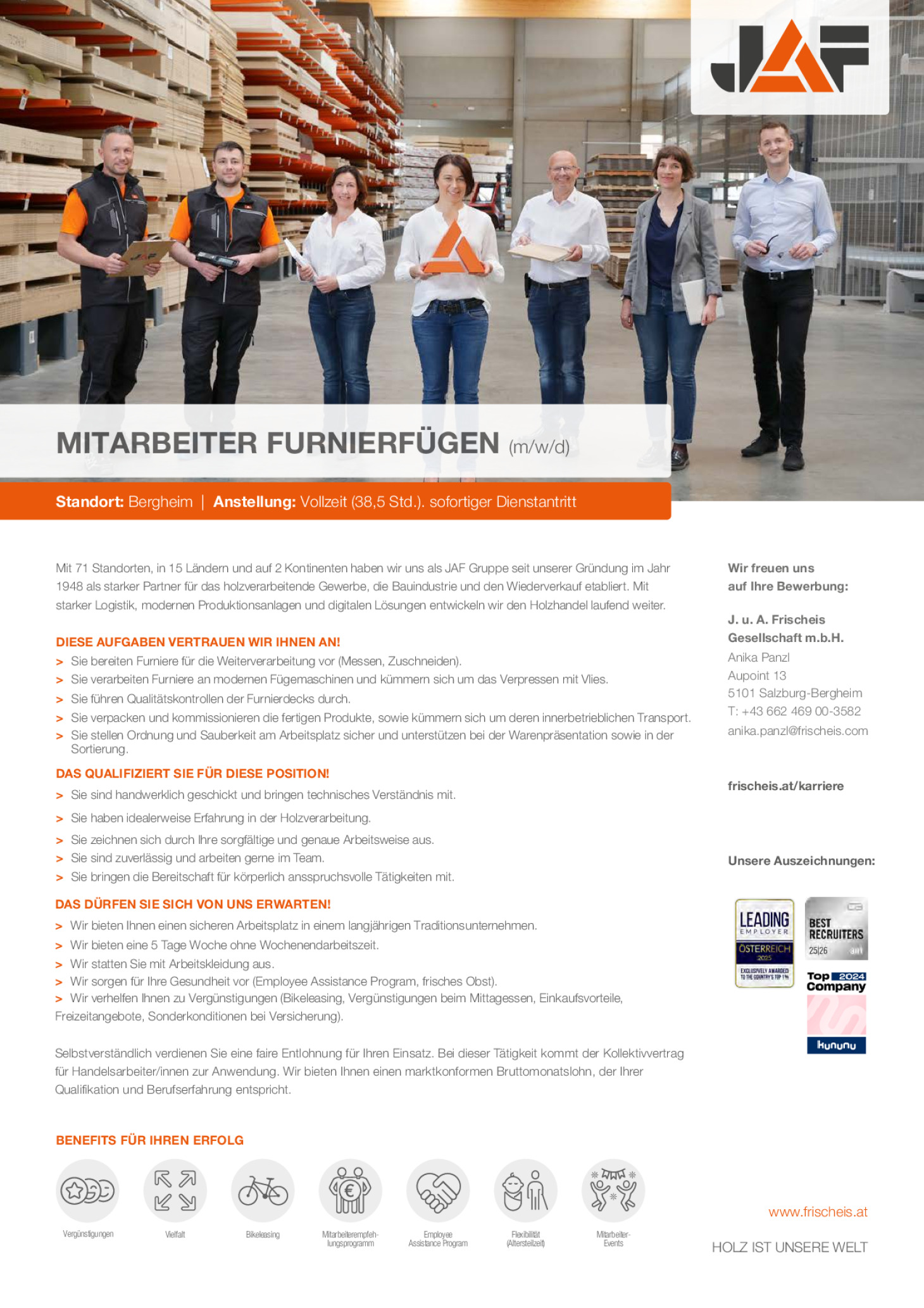 Mitarbeiter Furnierfügen (m/w/d)