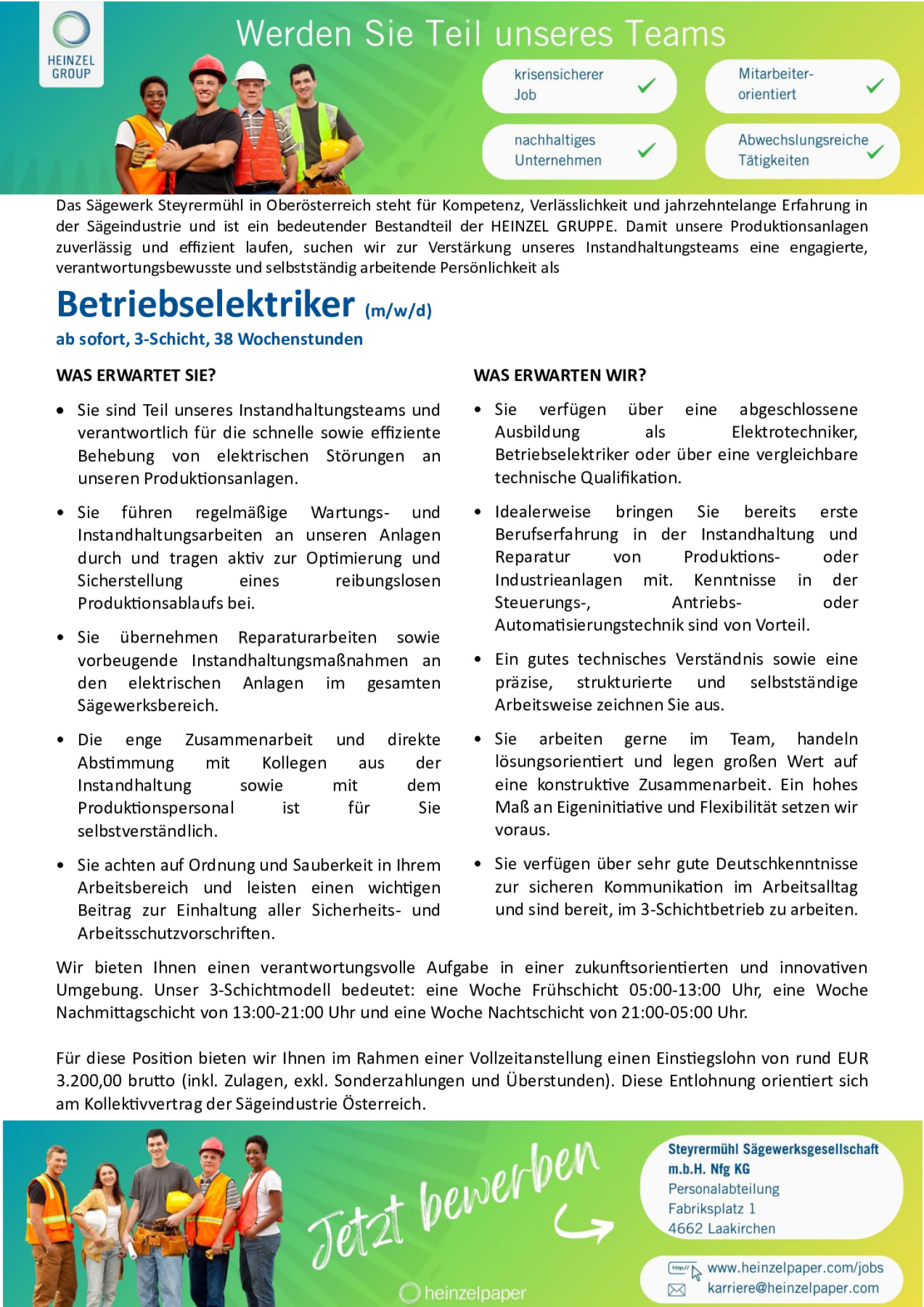 Betriebselektriker (m/w/d)