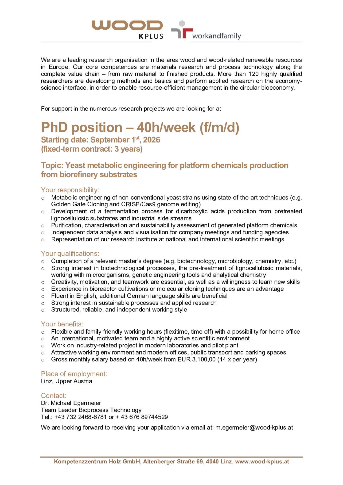 PhD position – 40h/week (f/m/d) | Starting date: September 2026 (fixed-term contract: 3 years)