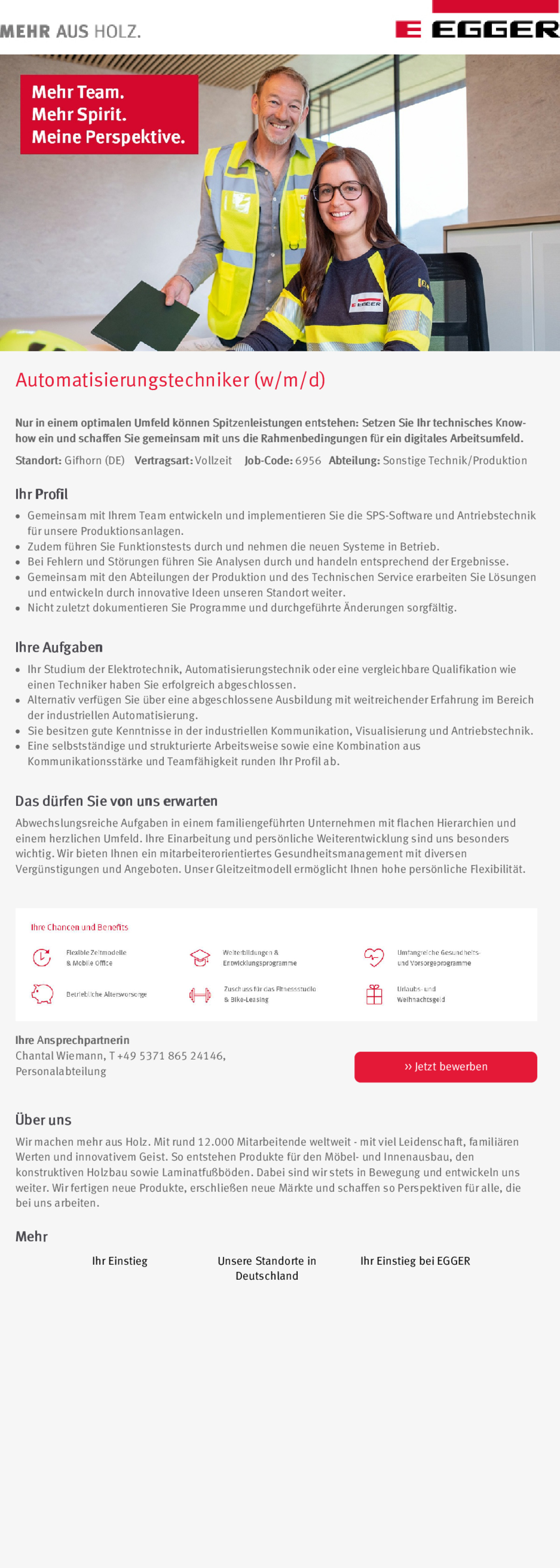 Automatisierungstechniker (w/m/d)