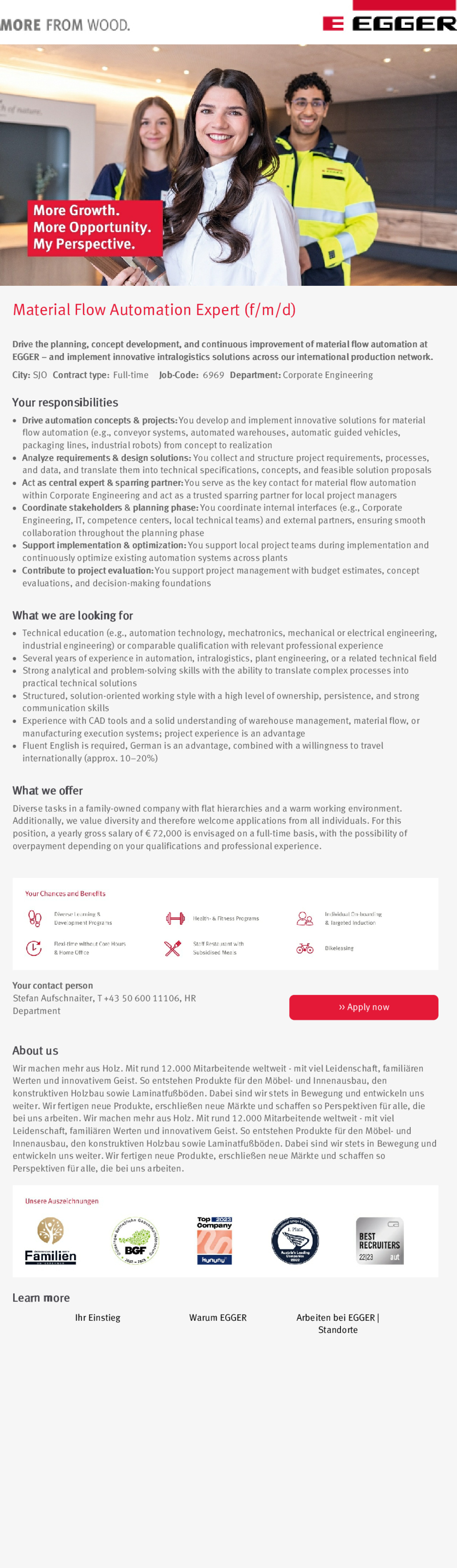 Material Flow Automation Expert (f/m/d)