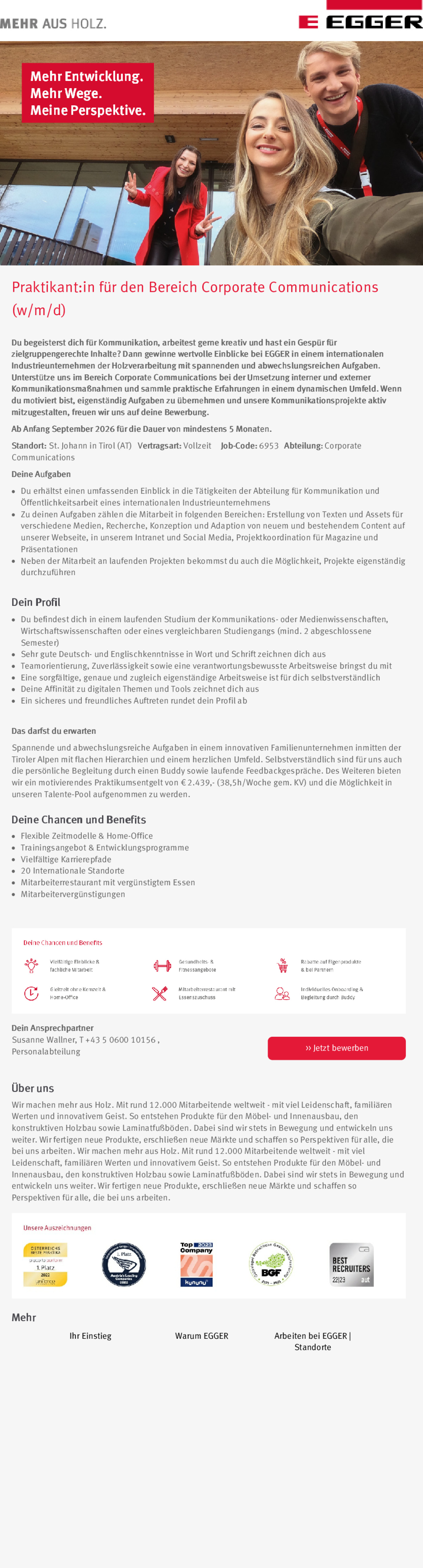 Praktikant:in für den Bereich Corporate Communications (w/m/d)