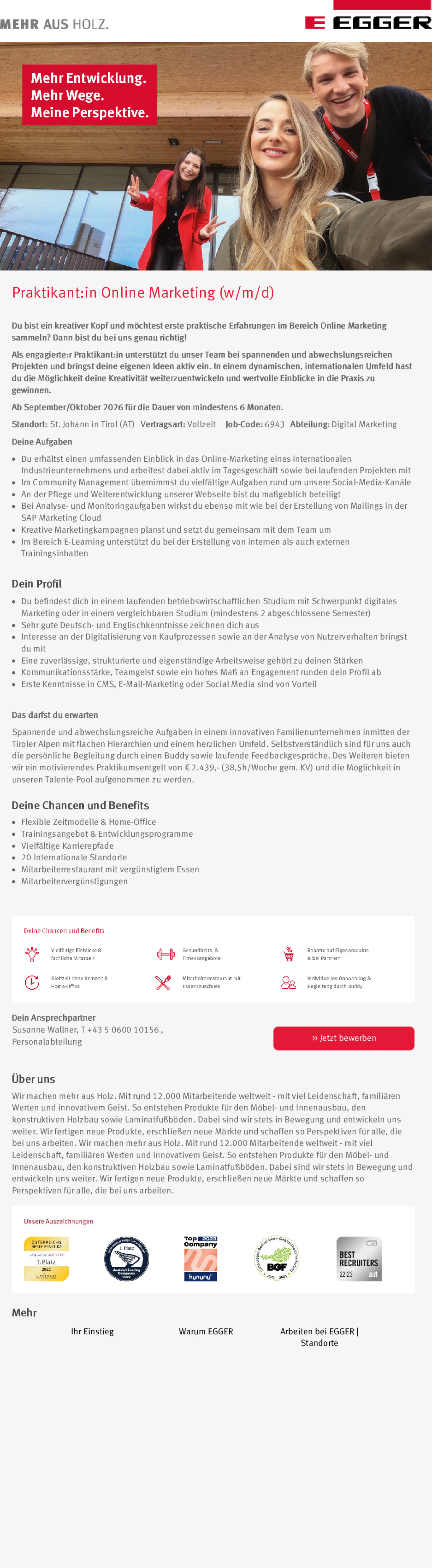 Praktikant:in Online Marketing (w/m/d)