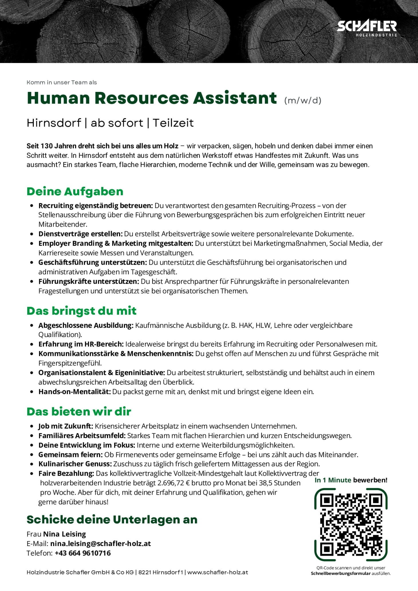 Human Resources Assistant (m/w/d)