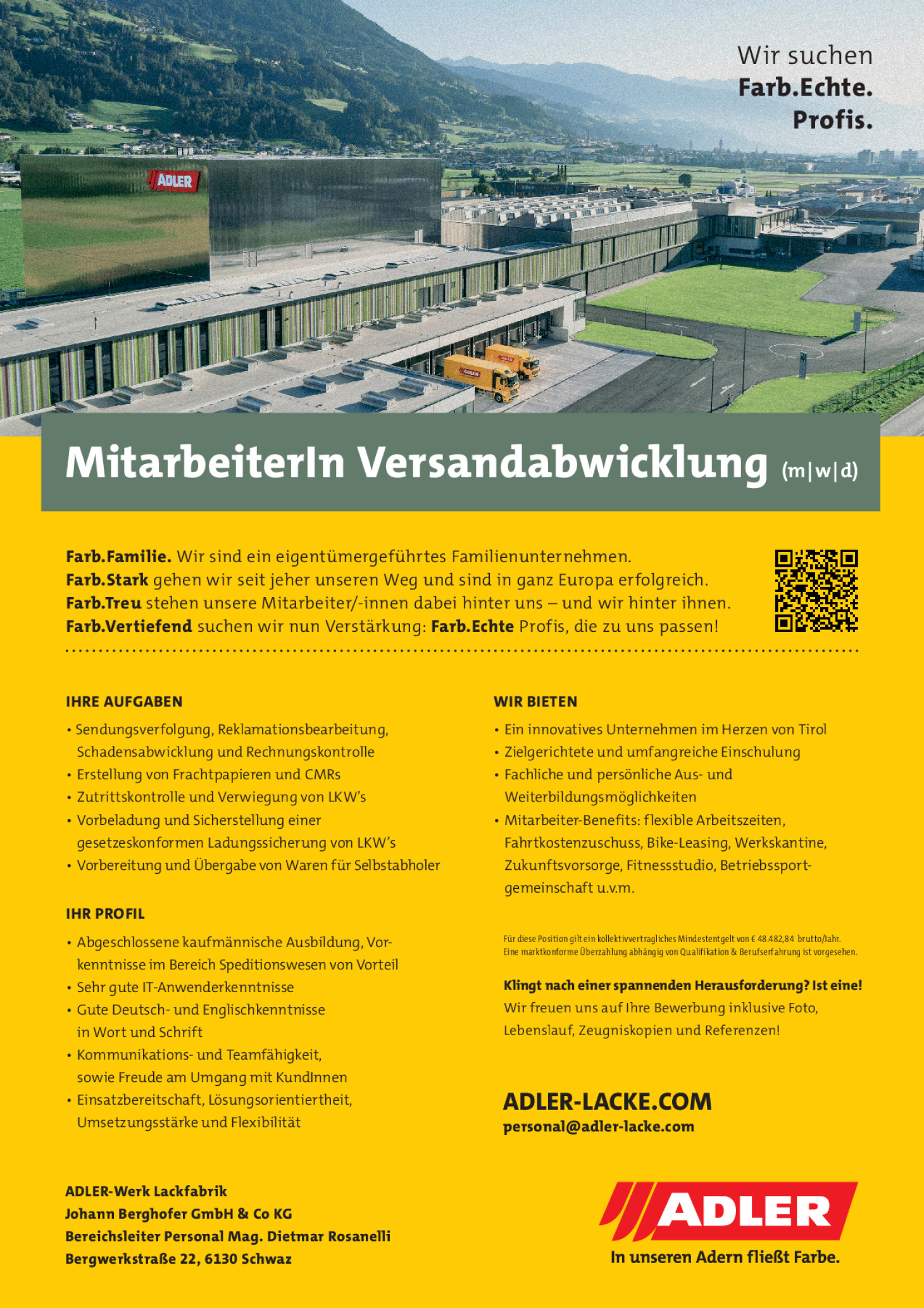 MitarbeiterIn Versandabwicklung (m/w/d)