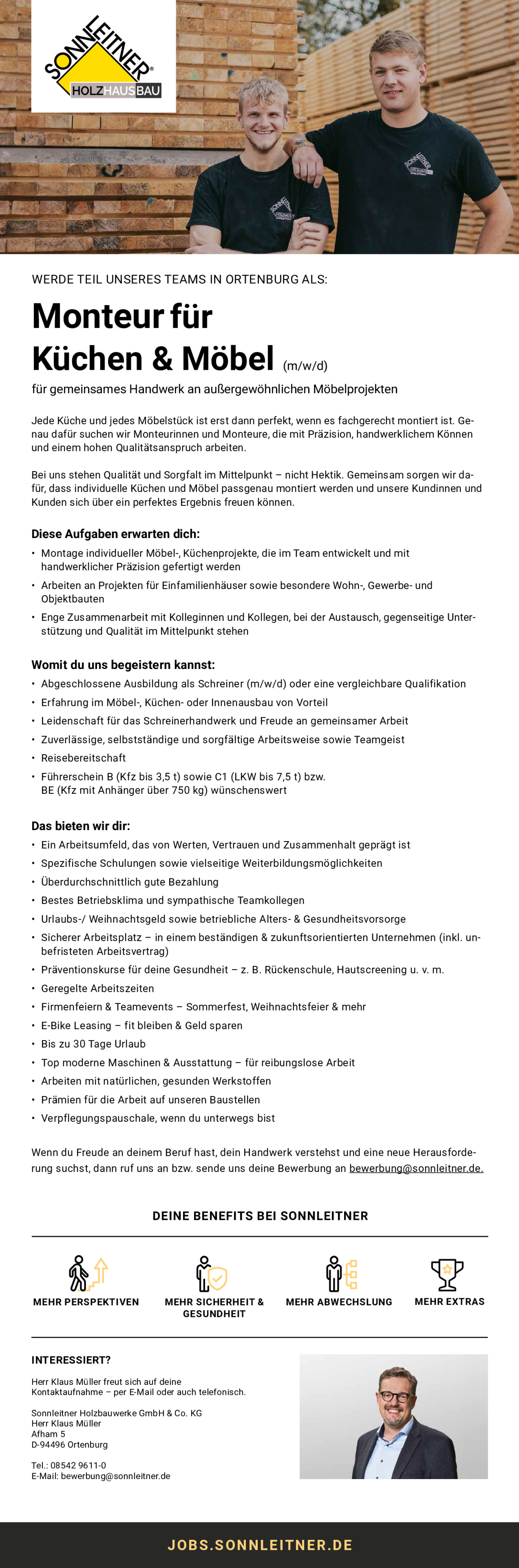 Monteur (m/w/d) für Küchen und Möbel