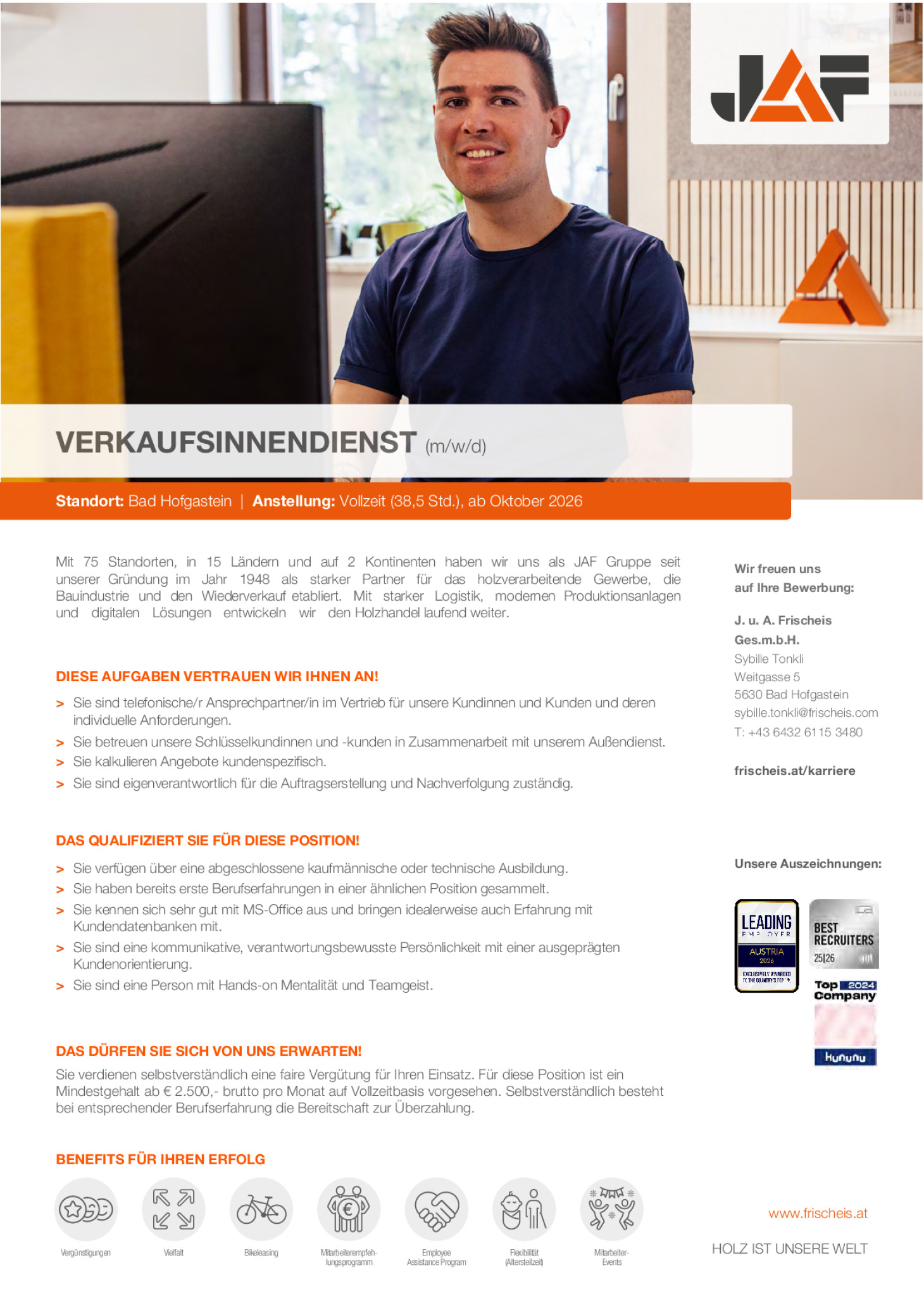 Verkaufsinnendienst (m/w/d)