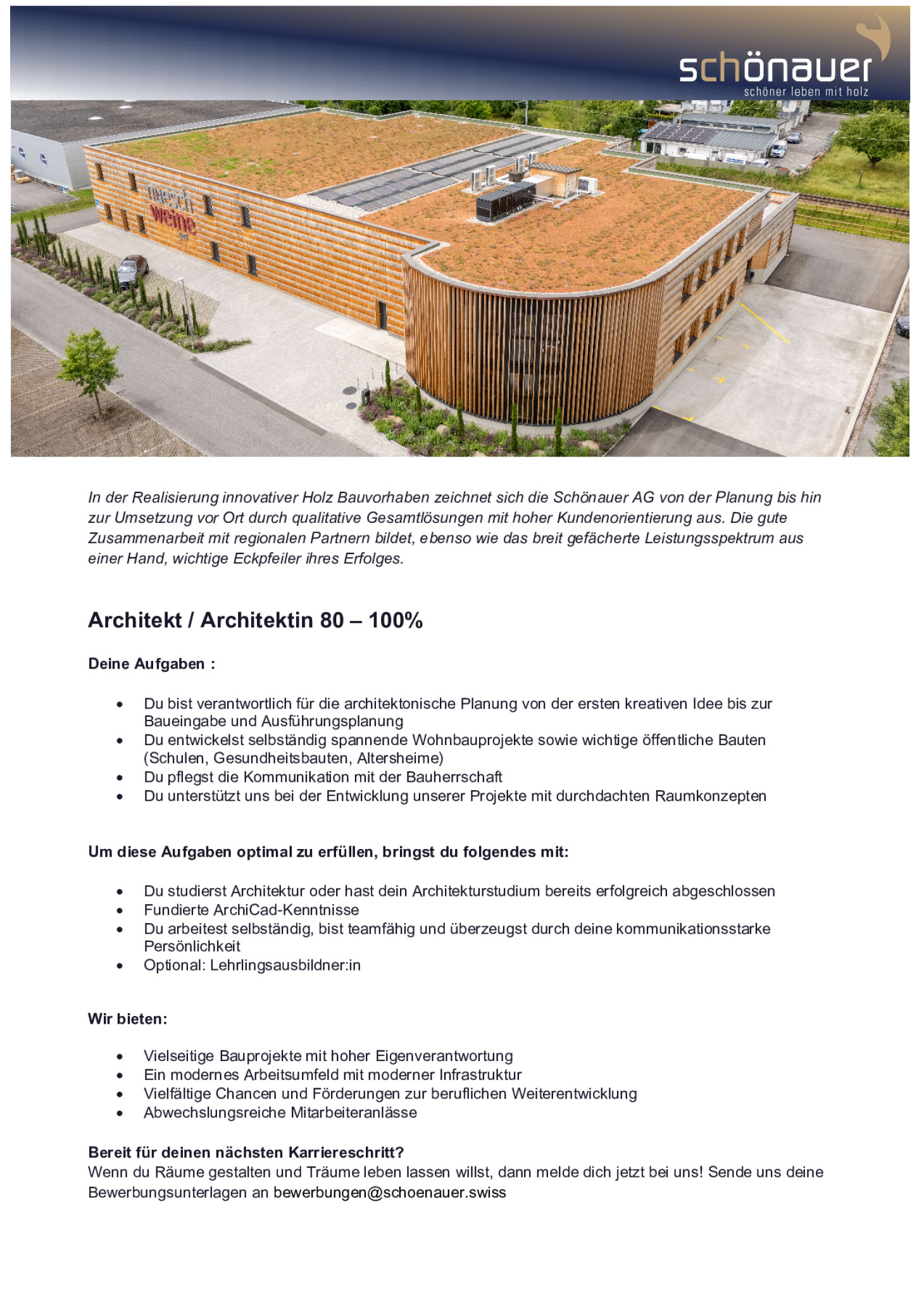 Architekt / Architektin 80 - 100%