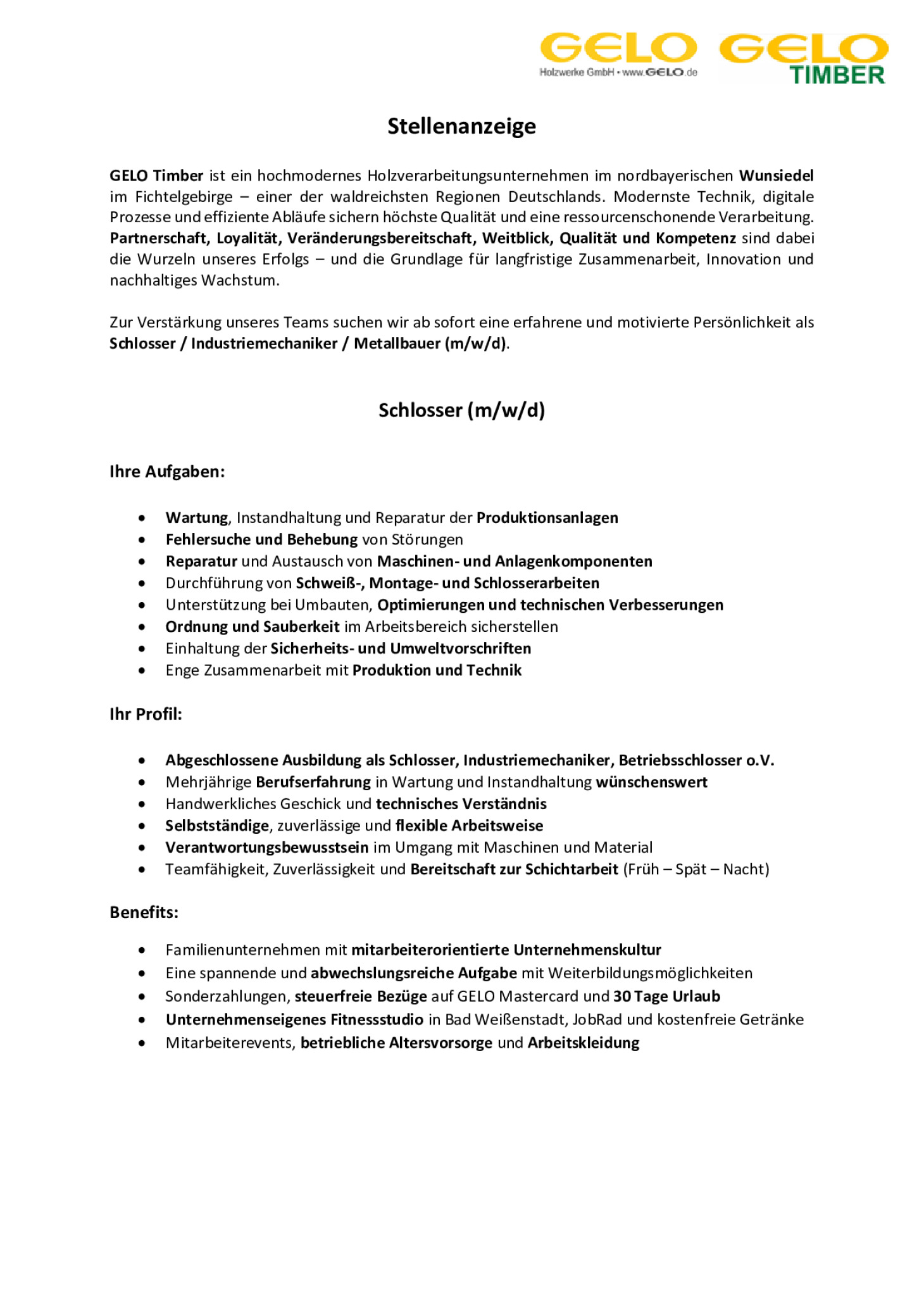 Schlosser (m/w/d)