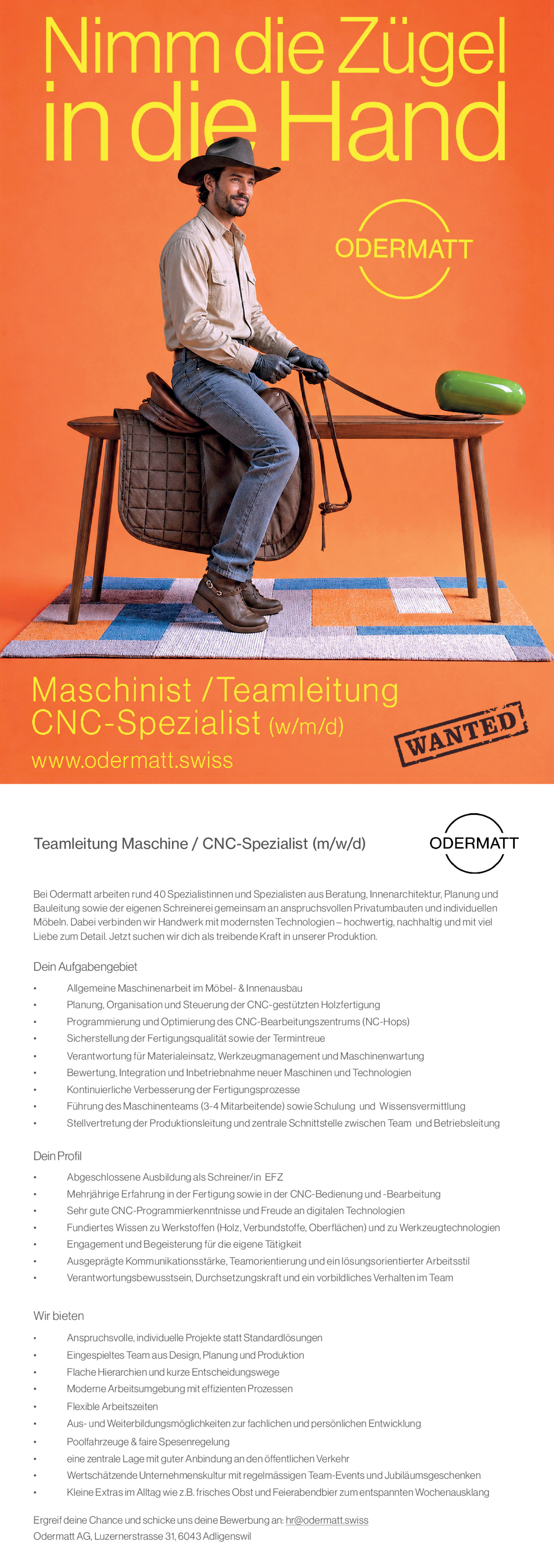 CNC-Maschinist*in für hochwertigen Innenausbau
