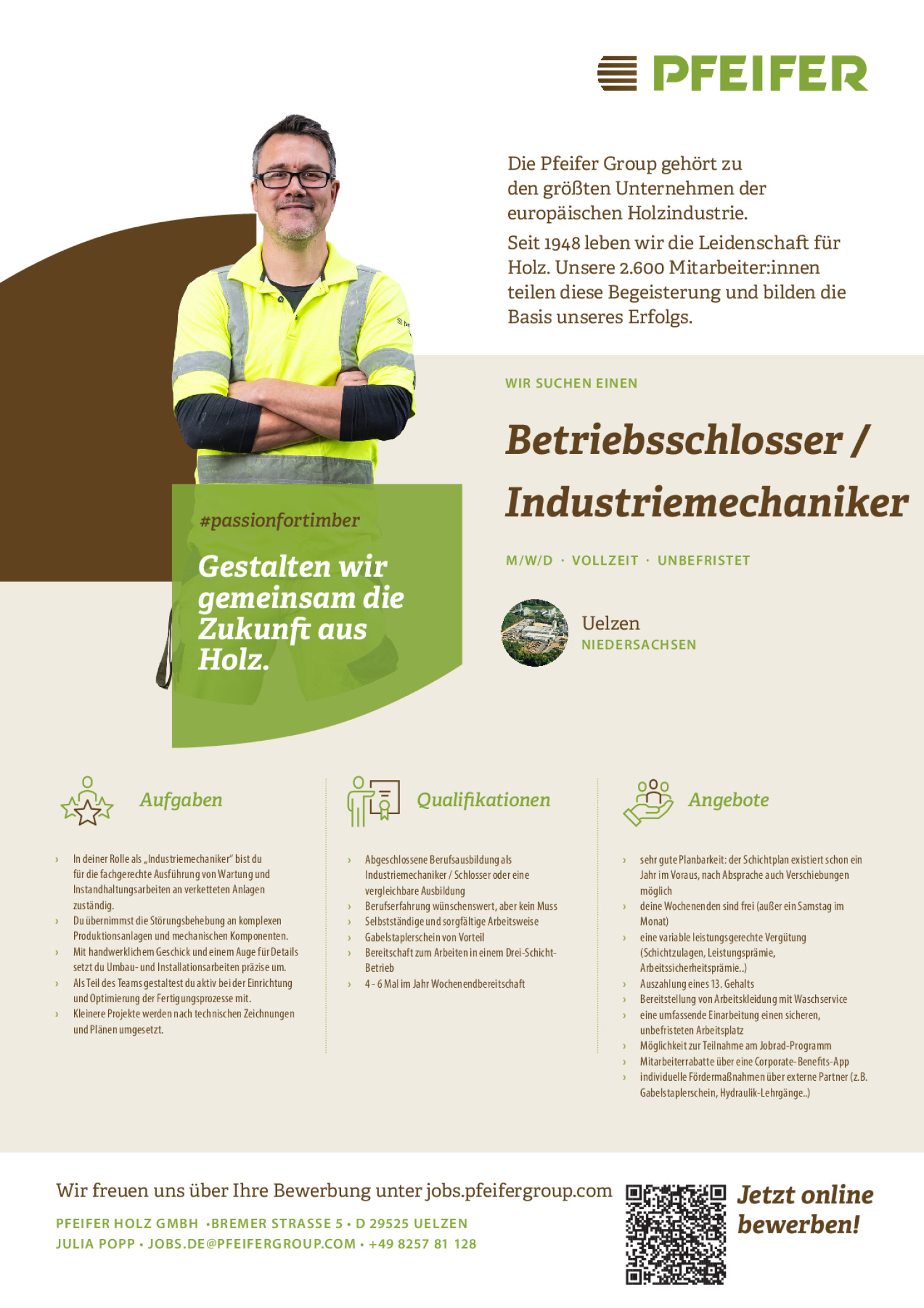 Industriemechaniker / Betriebsschlosser (m/w/d) unbefristet
