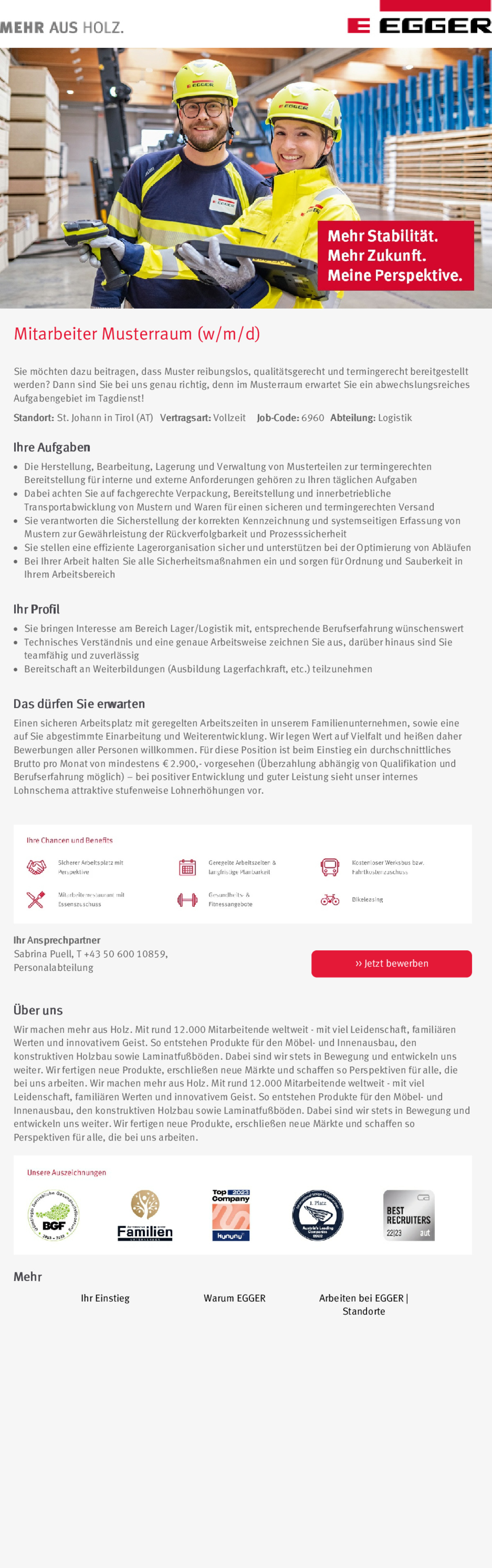 Mitarbeiter Musterraum (w/m/d)