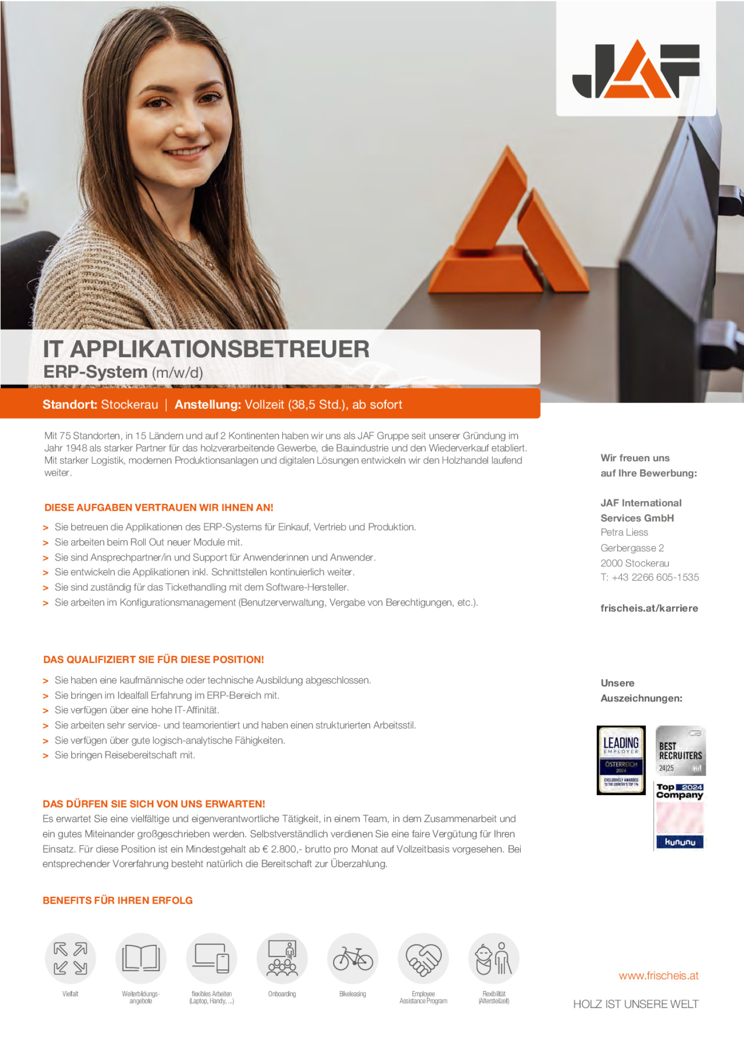 IT APPLIKATIONSBETREUER - ERP-SYSTEM (m/w/d)