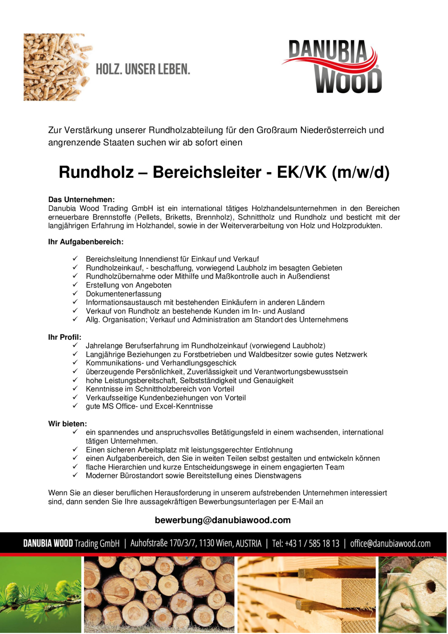 Rundholz Bereichsleitung