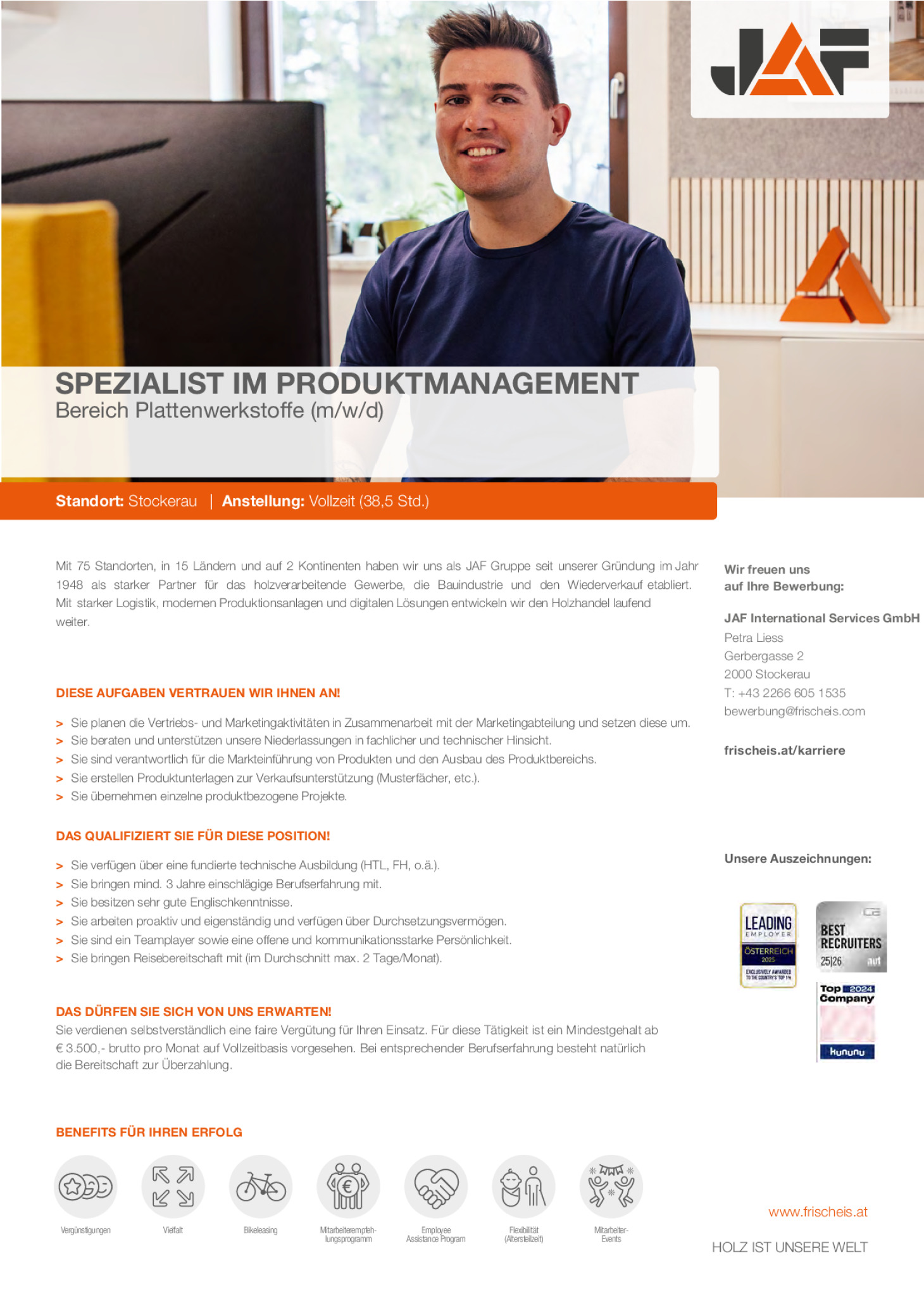 SPEZIALIST IM PRODUKTMANAGEMENT (m/w/d)