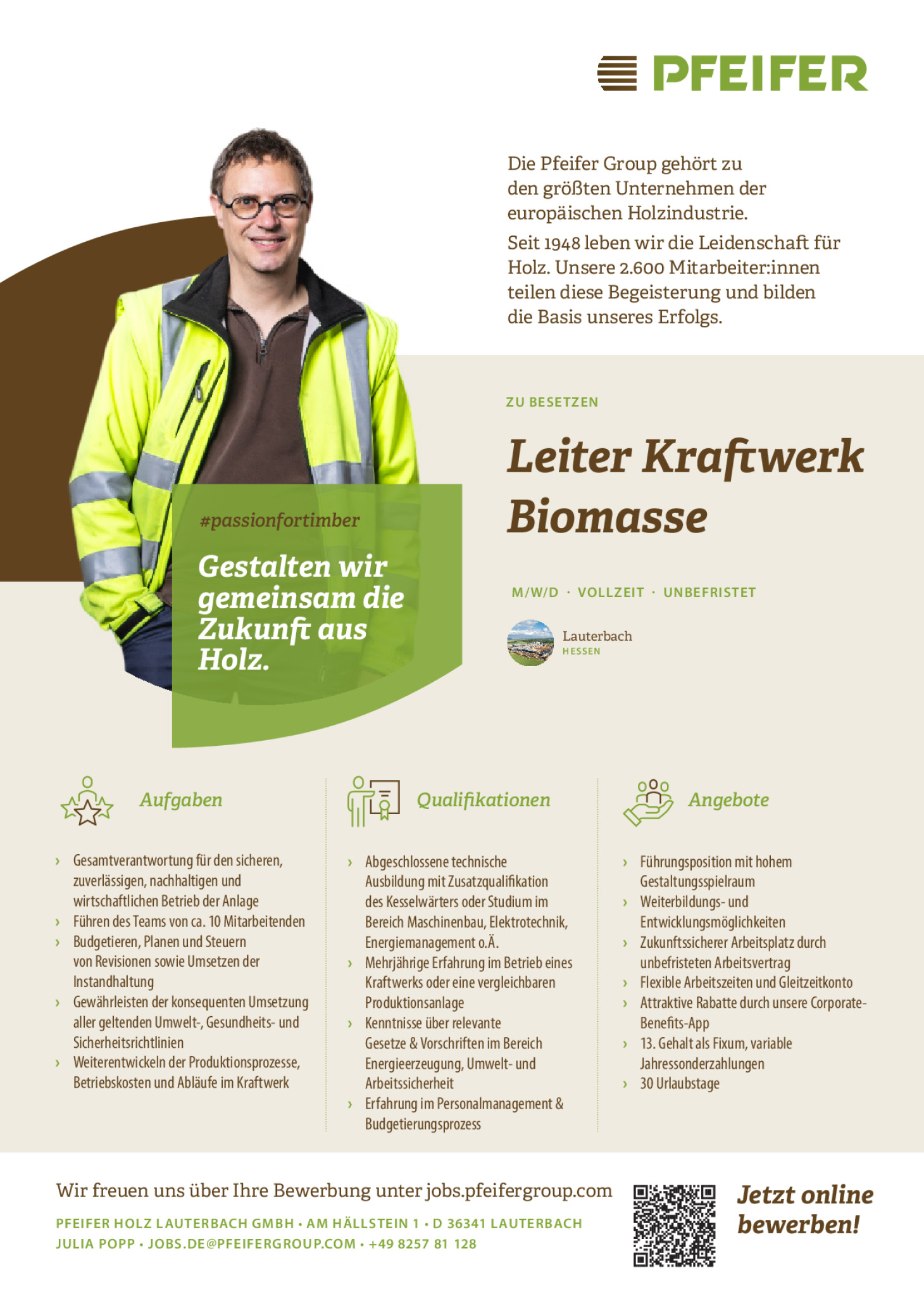 Leiter Kraftwerk - Biomasse (m/w/d)